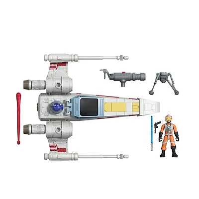 Star Wars Mission Fleet, Luke Skywalker et chasseur X-wing, classe stellaire, figurine de 6 cm avec véhicule