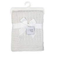 Baby Mode Signature blanc classique câble tricot couverture en tricot