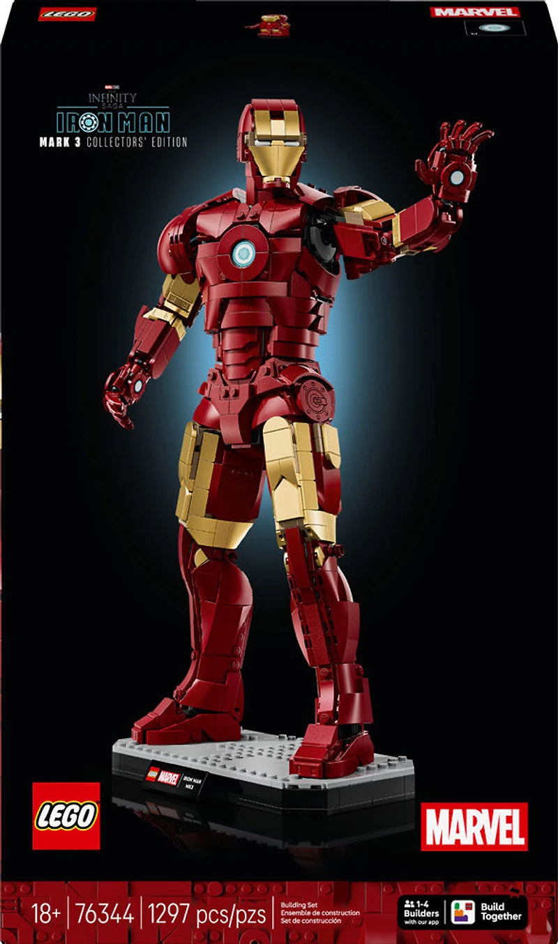 LEGO Marvel Iron Man Mark 3 - Édition de Collection Ensemble de Construction de Figurine Mobile pour Adultes 76344