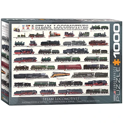 Eurographics Puzzle 1000 pièces Locomotives à vapeur