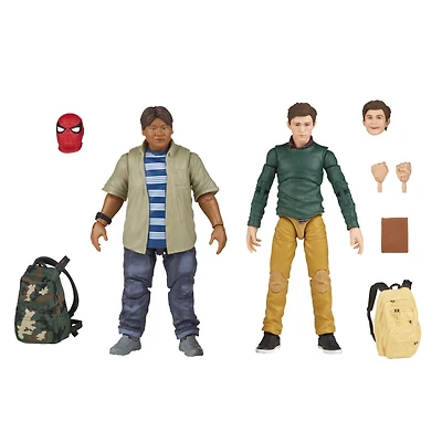 Marvel Legends Series Spider-Man 60e anniversaire, pack de 2 figurines Peter Parker et Ned Leeds univers MCU, 15 cm, 7 accessoires