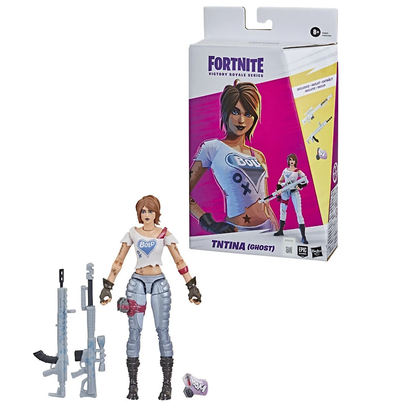 Hasbro Fortnite Victory Royale Series, figurine TNTina (Fantôme) de collection avec accessoires, 15 cm