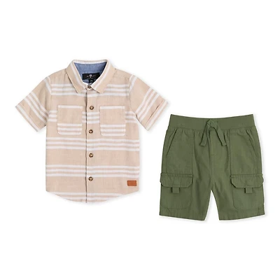 7 For All Mankind 2 Piece Twill Short Set