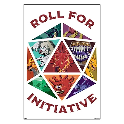 24X36 Affiche-Dungeons & Dragons-Lancer l'initiative