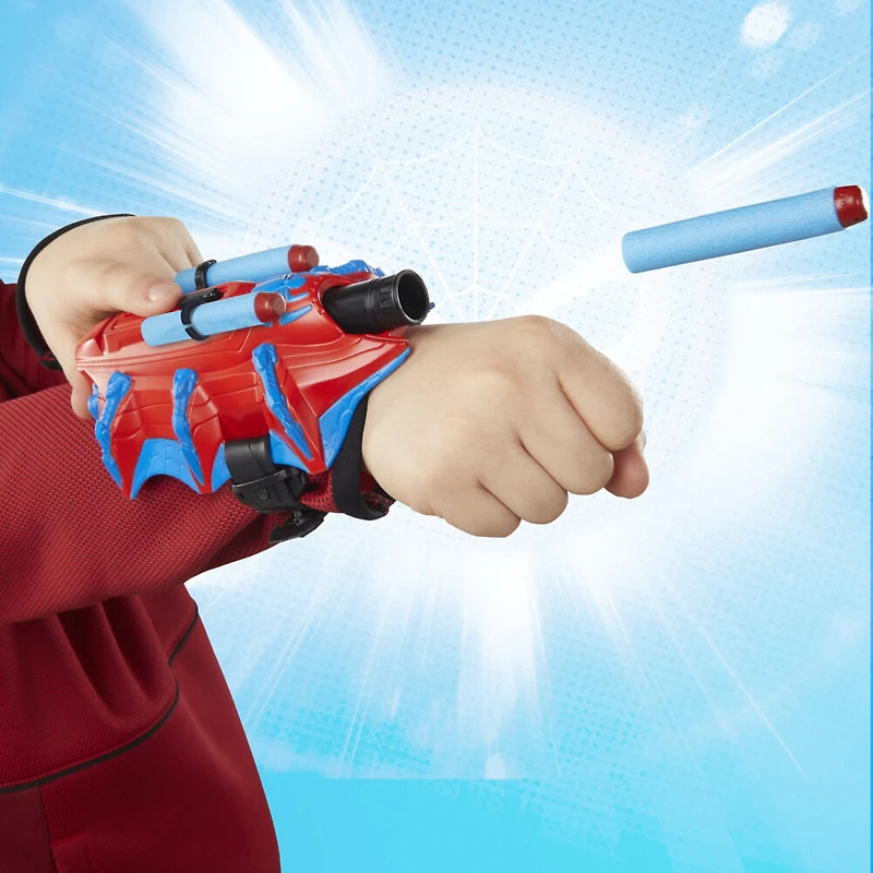 Marvel NERF Spider-Man Blaster Thwip-Tech, jouet de déguisement