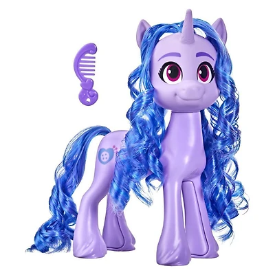 My Little Pony : Nouvelle génération, pack de grands amis du film, poney violet Izzy Moonbow de 20 cm et peigne