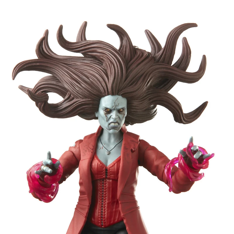 Marvel Legends Series, série What If, figurine de collection Zombie Scarlet Witch de 15 cm MCU Disney+, 2 accessoires et 1 pièce Build-a-Figure