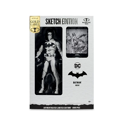DC Multiverse Batman: Figurine de 7 pouces Hush Sketch Gold Label Edition