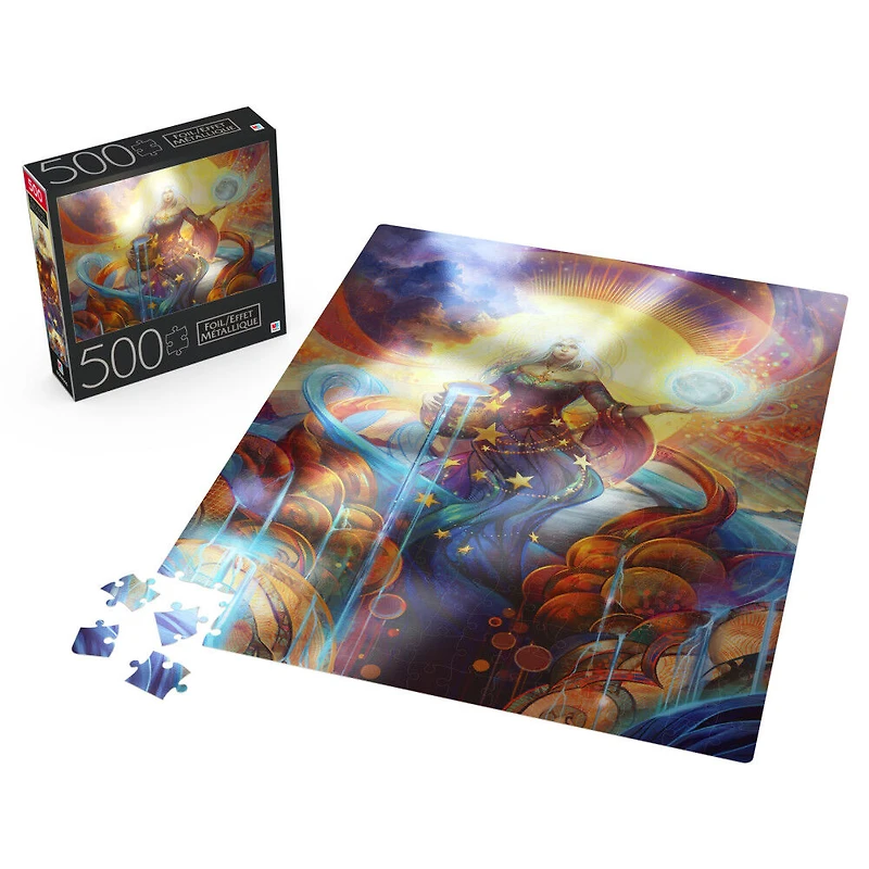 500-Piece Jigsaw Puzzle with Foil Accents, Sea, Sun, and Stars