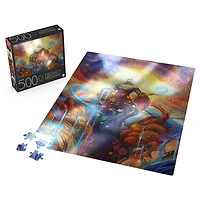 500-Piece Jigsaw Puzzle with Foil Accents, Sea, Sun, and Stars