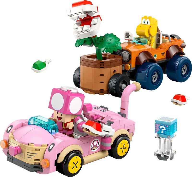 LEGO Super Mario : Mario Kart - Course-Poursuite avec Bonus Fleur Piranha, Jouet pour Garçons, Filles et tous les Amateurs 72044
