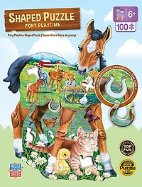 Casse-Tête 100 Pièces Shaped - "Pony Playtime"