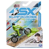 Supercross, Authentic Ricky Carmichael 1:24 Scale Die-Cast Motorcycle with Rider Figure