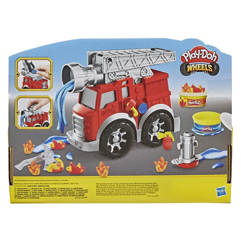 Play-Doh Wheels Fire Engine Playset with 2 Non-Toxic Modeling Compound Cans