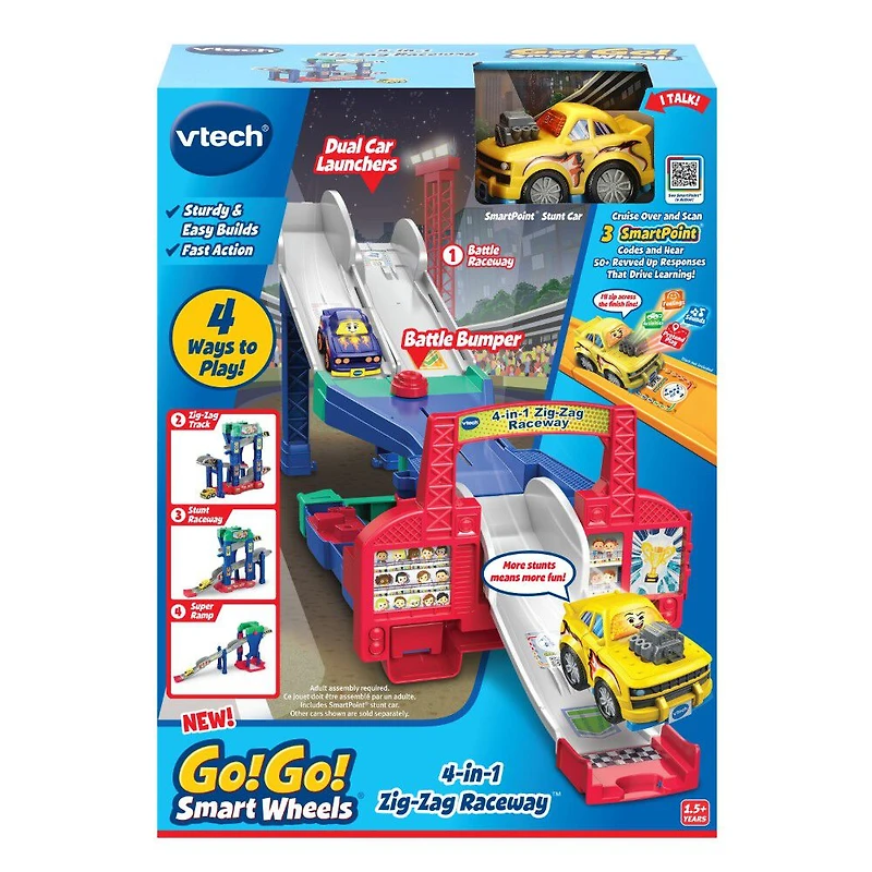 VTech Go! Go! Smart Wheels 4-in-1 Zig-Zag Raceway - English Edition
