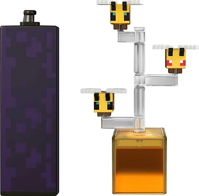 Minecraft -Figurine articulée -Abeilles, 8,26 cm, pièce Crée-un-portail