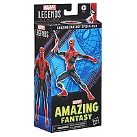 Marvel Legends Series Spider-Man 60th Anniversary Amazing Fantasy Spider-Man 6-inch Classic Comics Action Figures, 9 Accessories