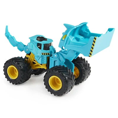 Monster Jam, Official Scoopz Dirt Squad Scooper Monster Truck avec pièces mobiles, véhicule en métal moulé à l'échelle 1:64