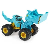 Monster Jam, Official Scoopz Dirt Squad Scooper Monster Truck avec pièces mobiles, véhicule en métal moulé à l'échelle 1:64