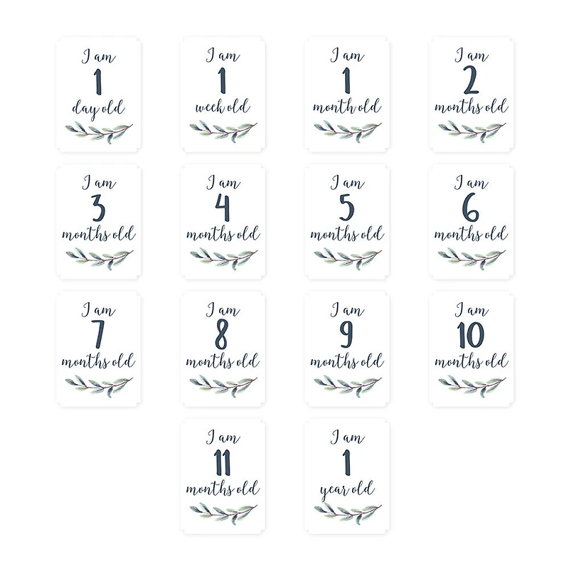 Lulujo -Baby's 1st Year Milestone Blanket Hello World Wreath