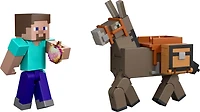Minecraft-Steve et l'Âne-Coffret avec 2figurines et accessoires