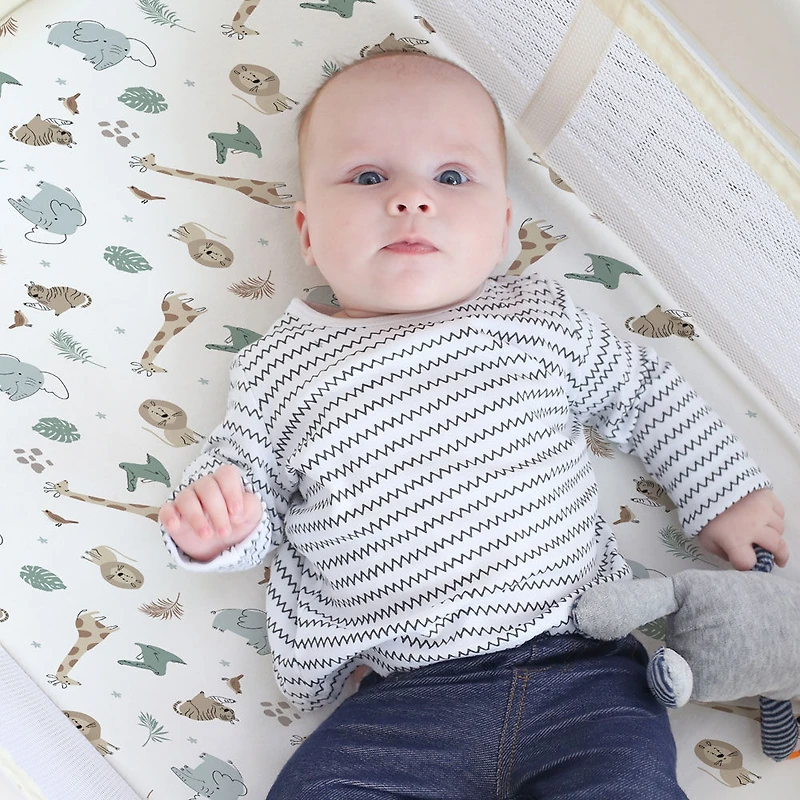 Koala Baby Lot de 1 drap de parc en flanelle Safari