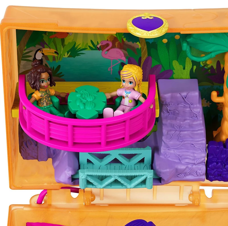 Polly Pocket - Coffret de jeu compact Safari dans la jungle