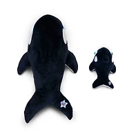 NightBuddies and BabyBuddies Set of 15" and 5" Plush Orca Black Light-Up Eyes