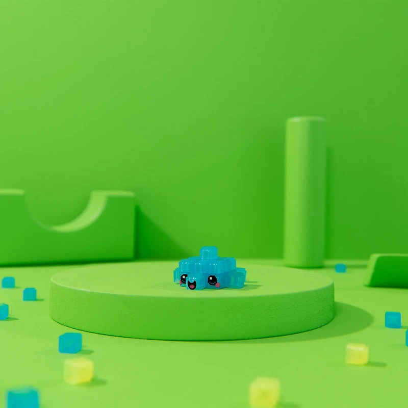 Pixobitz, Clear Pack with 156 Exclusive No Heat Water Fuse Beads, Decos and Accessories for 3D Creations, Christmas Gifts, Arts and Crafts