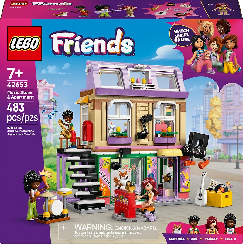 LEGO Friends Le Magasin de Musique et l'Appartement, Ensemble de Construction, Jouet de Jeu de Simulation pour un Plaisir Créatif 42653