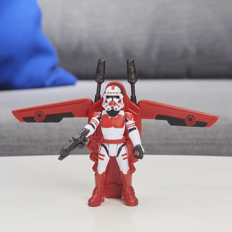 Star Wars Mission Fleet, Shock Trooper Une cité à sécuriser, classe équipement, figurine de 6 cm avec véhicule