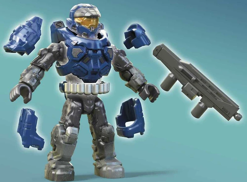 Mega - Halo Heroes - Série 14 - Micro-figurine - Bleu spartiate