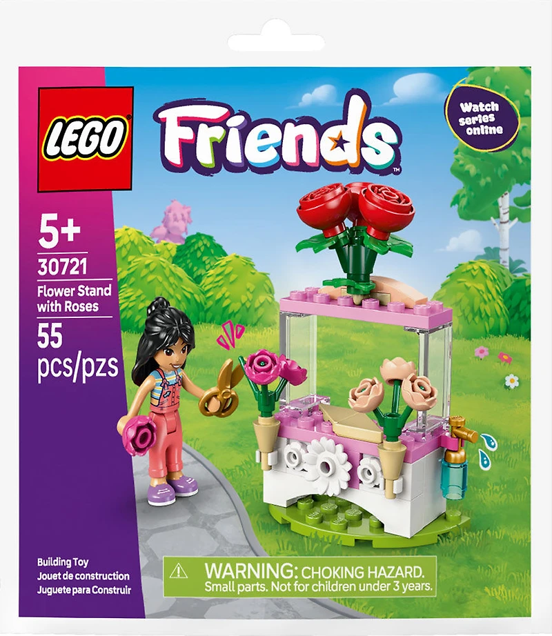 LEGO Friends Le kiosque de fleurs avec des roses 30721