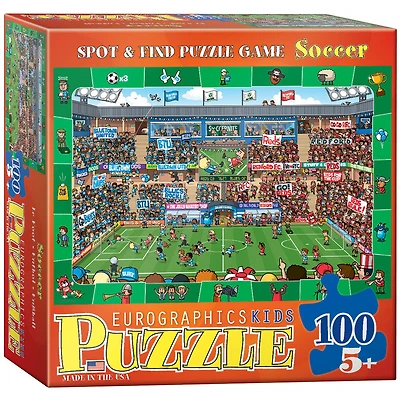 Eurographic Soccer Spot & trouver 100 Piece Puzzle