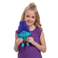 Petite Peluche de 20 cm (8 pouces) de Branche de Les Trolls 3 de DreamWorks, Bleue
