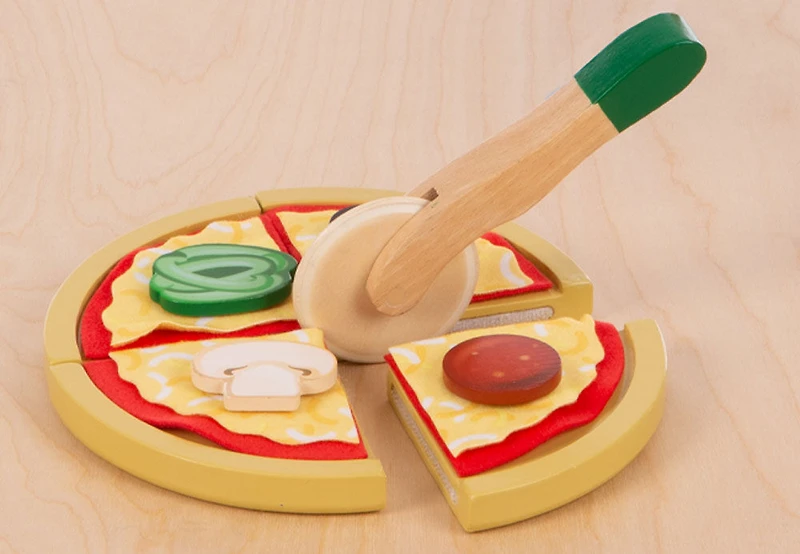 Melissa & Doug Top and Bake Wooden Pizza Counter Play Food Set