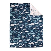 3-Piece Toddler Bedding Set, Blue Dinosaur