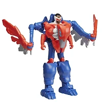 Marvel Mech Strike Mechasaurs, figurine Captain America (10 cm) avec Redwing Mechasaur