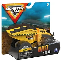 Monster Jam, Monster truck Axel Dirt Squad Dump Truck officiel avec pièces mobiles