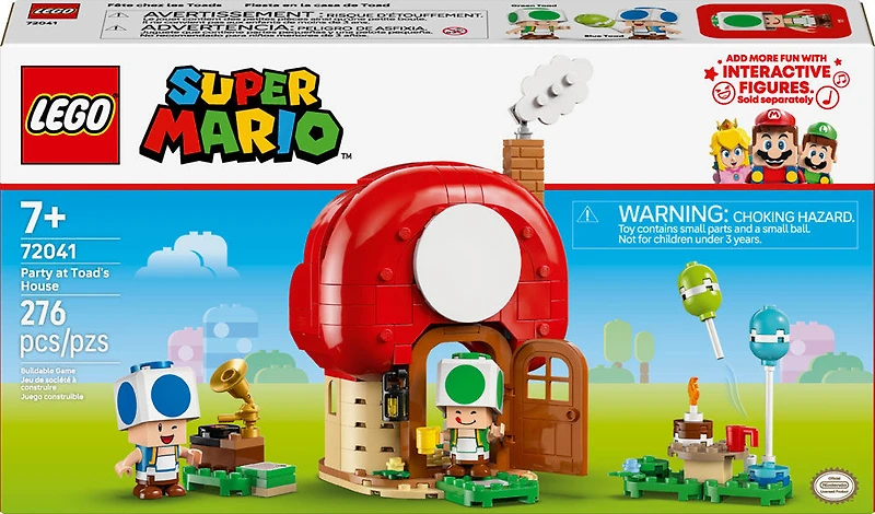 LEGO Super Mario Fête chez les Toads, Jouet pour Garçons, Filles et tous les Amateurs, Petit Cadeau pour Enfants 72041
