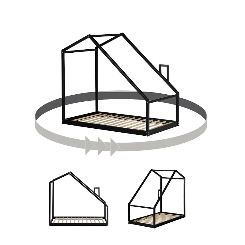 Ohana Lit maison Bambin Noir