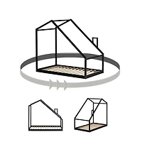 Ohana Lit maison Bambin Noir