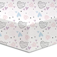 Koala Baby - Percale 1 Pk - Coeurs Rose