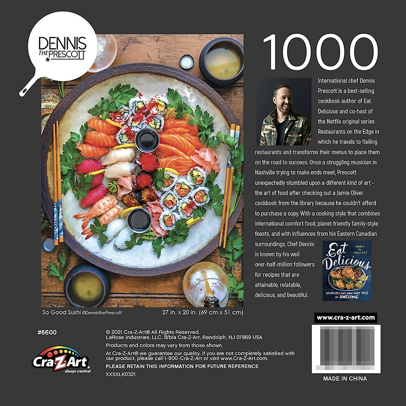 Cra-Z-Art - Dennis Prescott 1000pc Puzzle - So Good Sushi