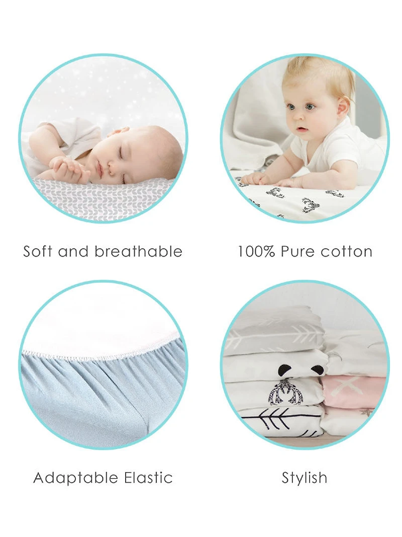 Kushies Drap Contour pour Parc Coton Flanelle Étoiles Noires