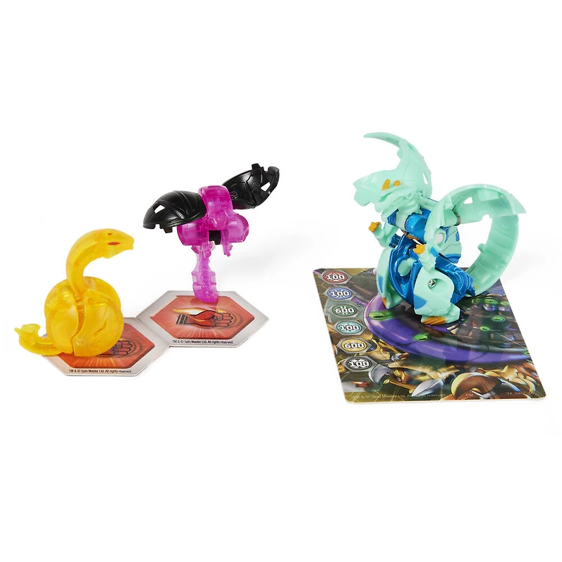 Bakugan Evolutions, Coffret Platinum Power Up Dragonoid avec Nano Sledge et Lancer