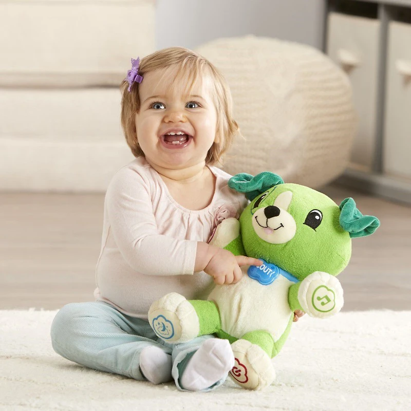 LeapFrog My Pal Scout, infant plush toy with personalization, music and lullabies, learning content for baby to toddler French Edition