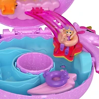 Polly Pocket Dolls and Playset, Unicorn Toys, Sparkle Cove Adventure Unicorn Floatie Compact