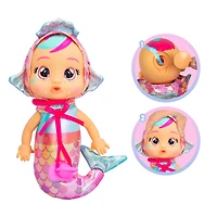 Cry Babies Tiny Cuddles Mermaids Melody - 9" Baby Doll | Metallic Pajamas with Mermaid Tail