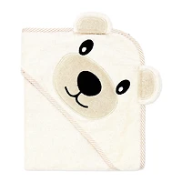 Baby Mode Signature Serviette à capuche et gant ours bronzé